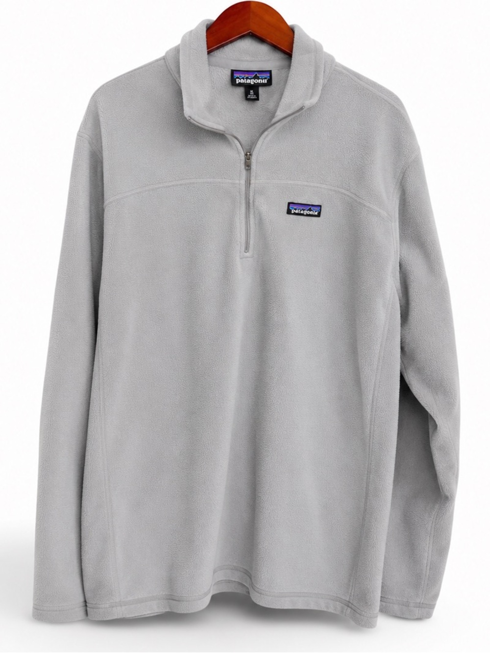 Patagonia Lightweight Synchilla Quarter Zip Fleece Pullover Gray XL